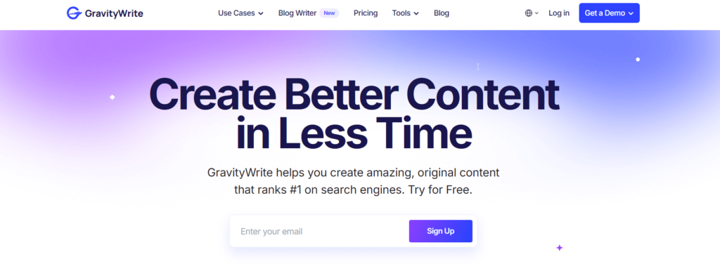 GravityWrite Interface