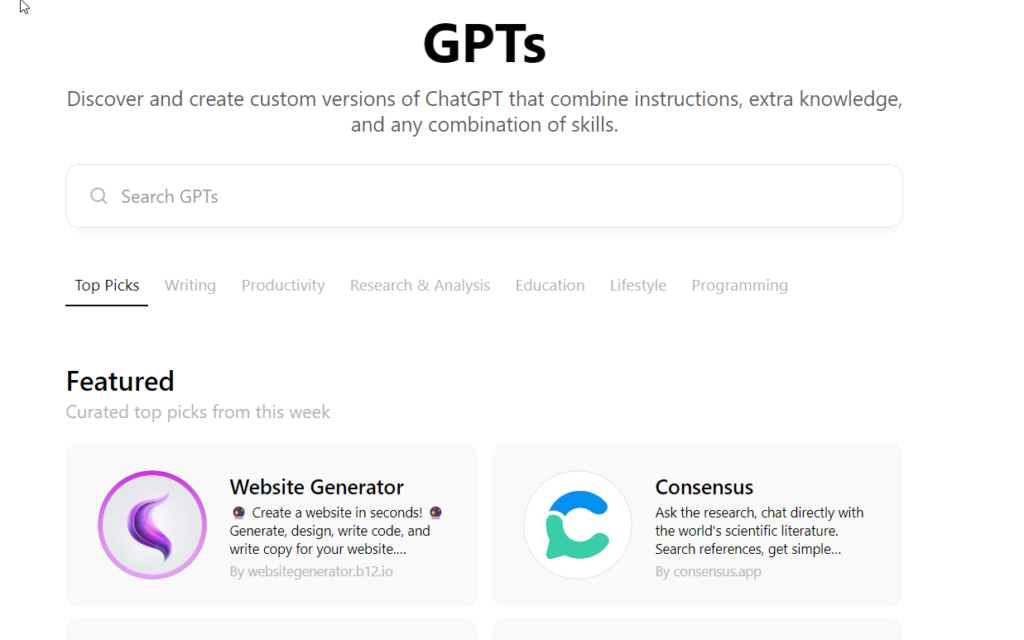 Chatgpt Interface