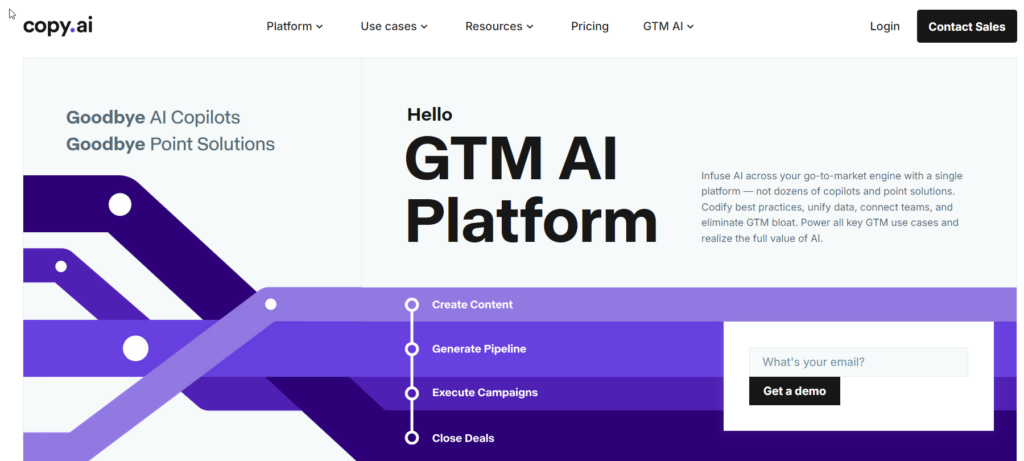 Copy Ai Interface