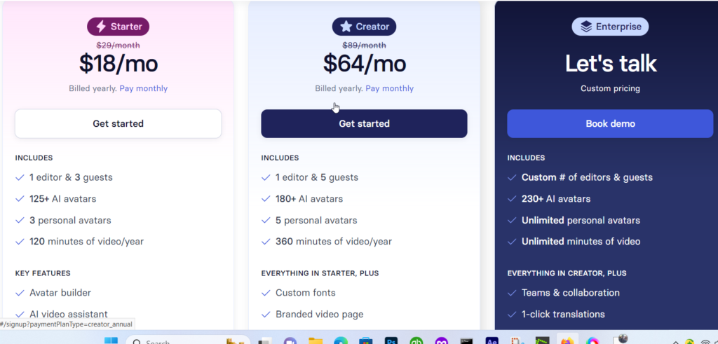 Synthesia Pricing