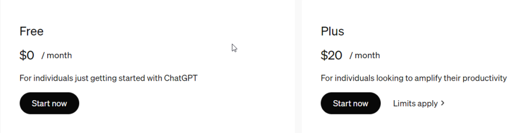 chatgpt pricing